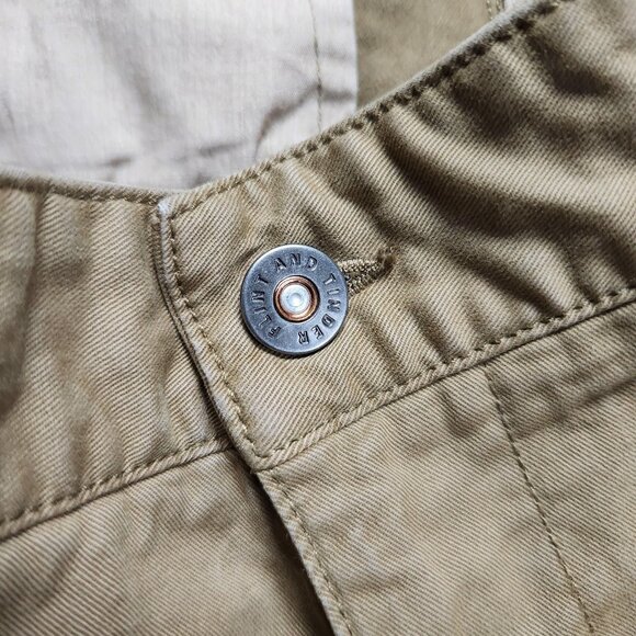 Flint and Tinder Shorts Mens 34 Brown Khaki Casual Chino Classic Summer Zip Fly - Picture 5 of 11